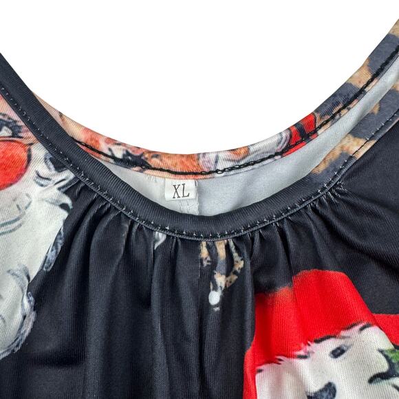 Lightweight Stretchy Comfy Santa Christmas Pull On Onesie Jumpsuit Women's XL - Picture 5 of 8